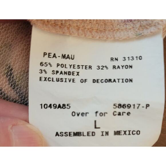 Iz Byer Women's Multicolored Print Long Sleeve Shirt Size Large - Picture 6 of 11